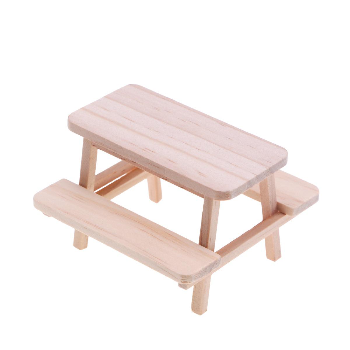 Blythe Dollhouse Miniature: Wooden Table, Chair & Food Play Scene Prop