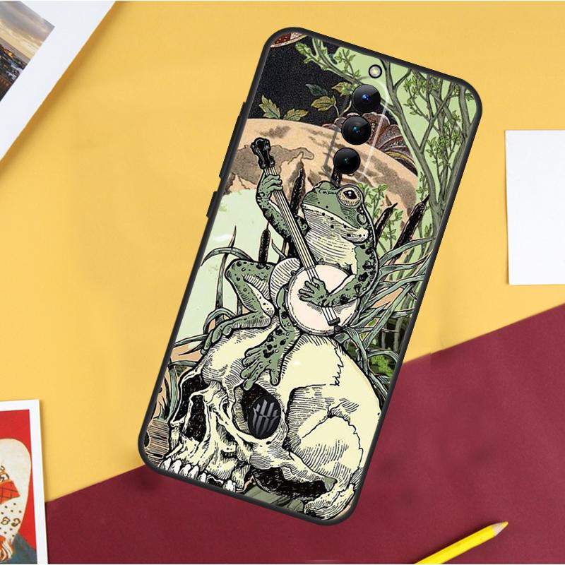 

Винтажный ретро чехол с лягушками и грибами для ZTE Nubia Red Magic 11 Pro Plus 8 9 10 Air 8S 9S 10S Pro Plus 6 7 6S 7S Pro Red Magic 7 Pro