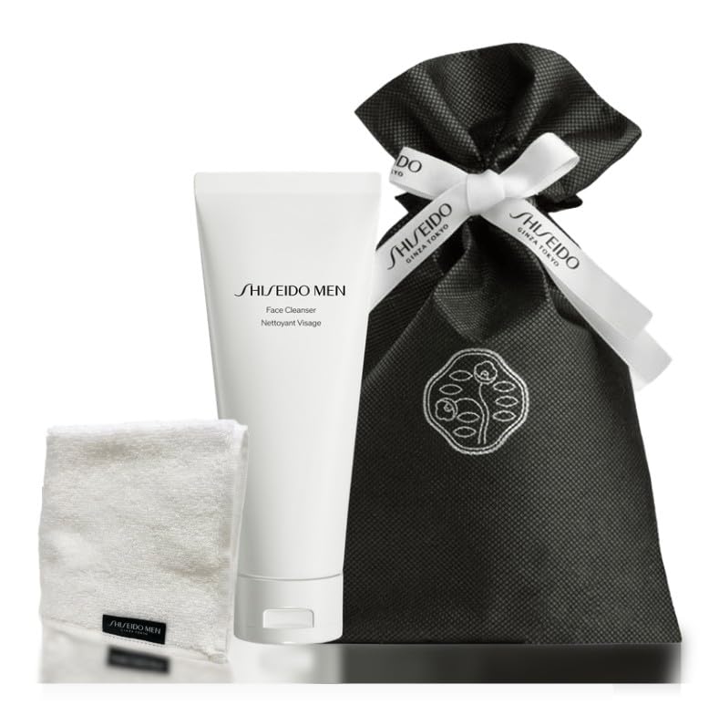 Shiseido Men Gift Face Cleanser 130g Original Towel Gift Citrus Woody Skincare Gift for Set + + Wrapping. Shaving, Scent. Men.
