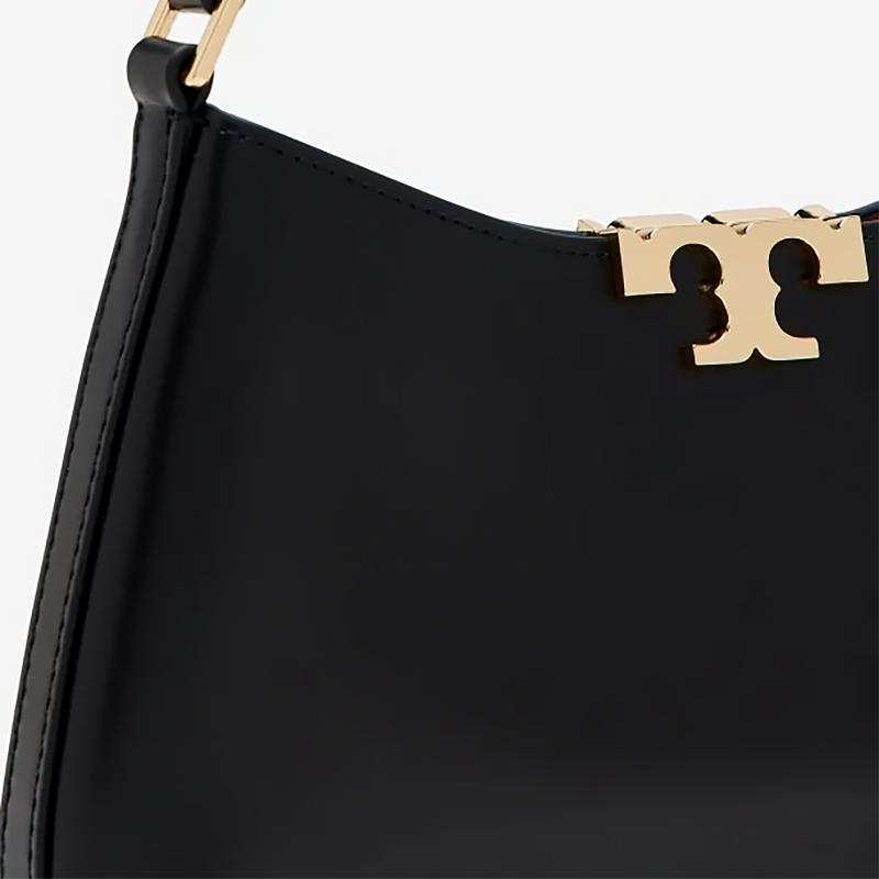 Tory Burch Eleanor Logo Metal Hardware Leather Shoulder Bag Women bags Black 164762-001