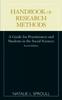 Bok Handbook of Research Methods : A Guide for Practitioners and Students In the Social Sciences