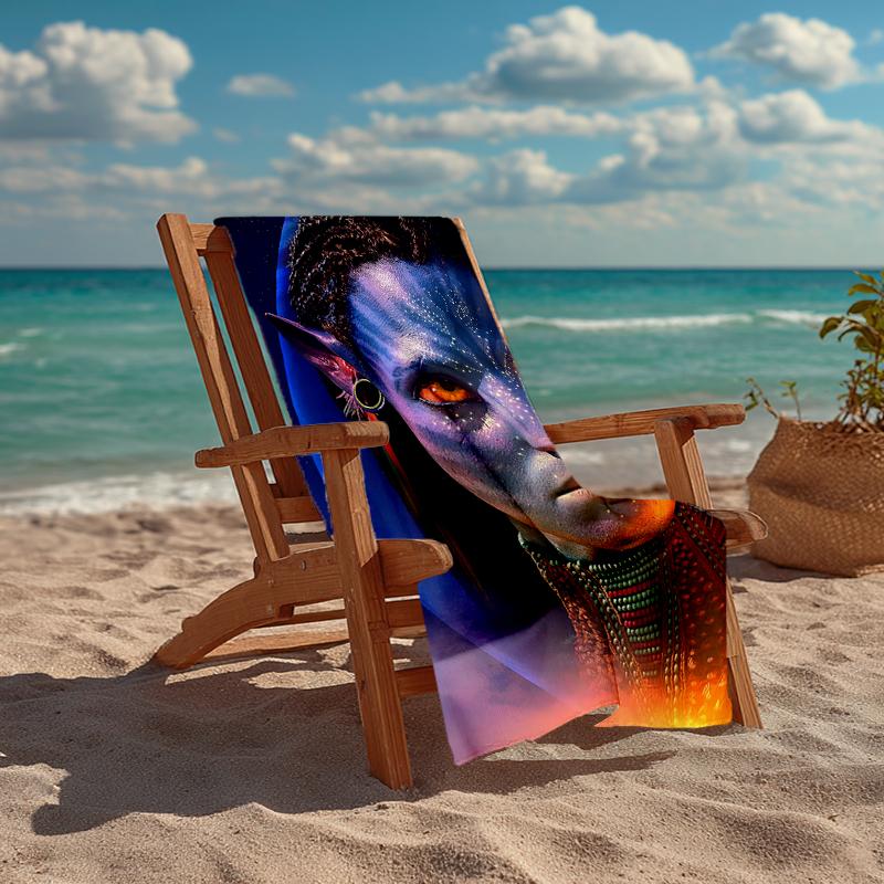 Ultra-Soft Beach Towel with Avatar Theme,Ideal for Pool - Camping, Diving - Perfect Travel Essential, Vibrant Beach Towel.