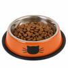 Non-slip Base Anti-dumping Cat Bowl Stainless Steel Dog Bowl Durable Steel Pet Bowl  dog
