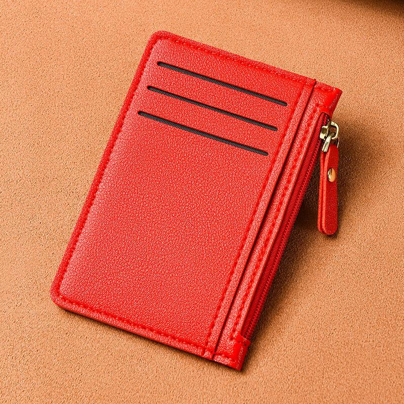 Ultra-thin Card Bag, Women's Small and Simple Multi-card Zipper Change Bag, Large-capacity ID Card Holder, Card Holder.