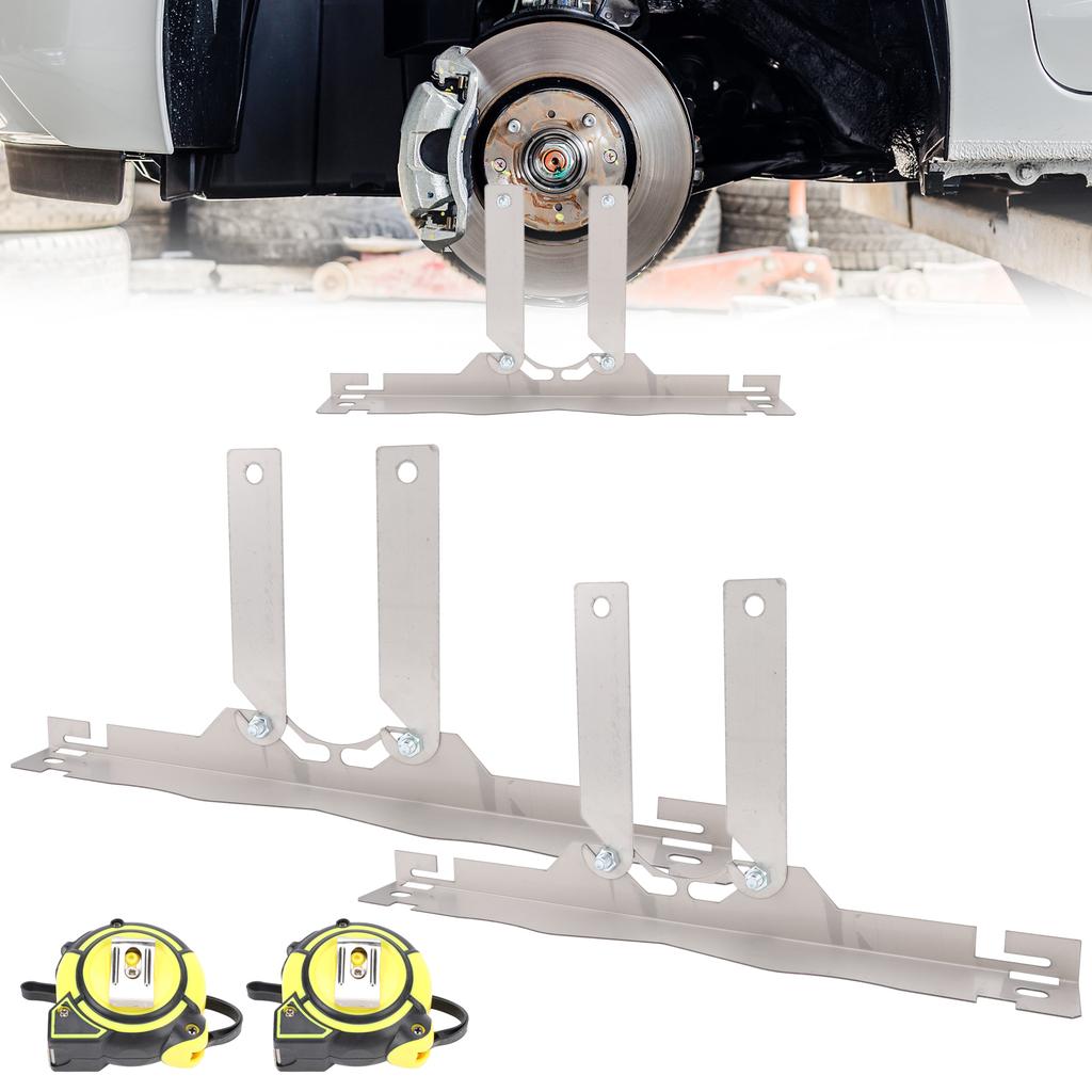 Wheel Alignment Tool with 2 Measuring Tapes, Automotive Stainless Steel Alignment Tool Kit for Car, Truck, SUV