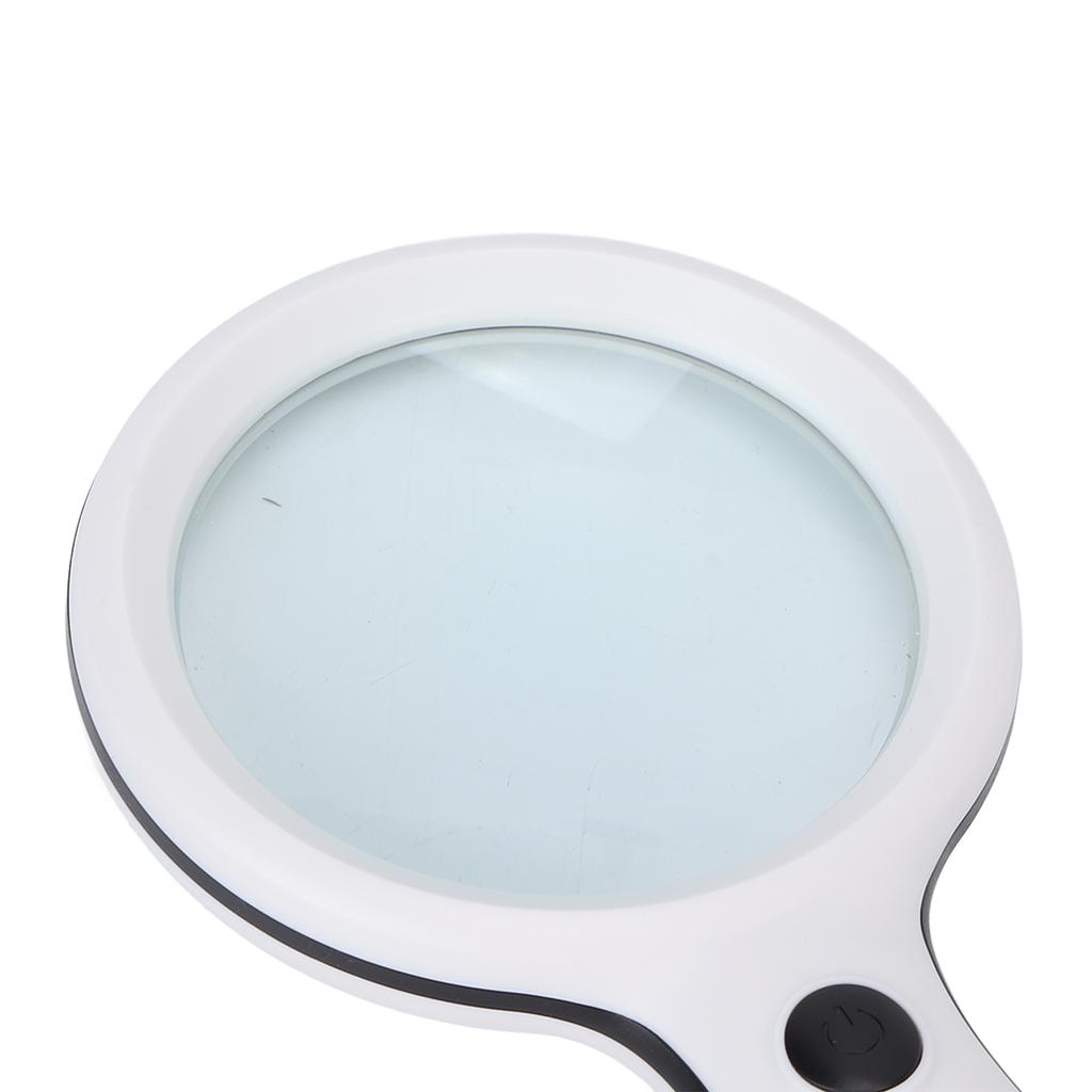 Handheld Reading Magnifying Glass LED Magnifying Glass 10 Times 88mm for Reading Books and Newspapers