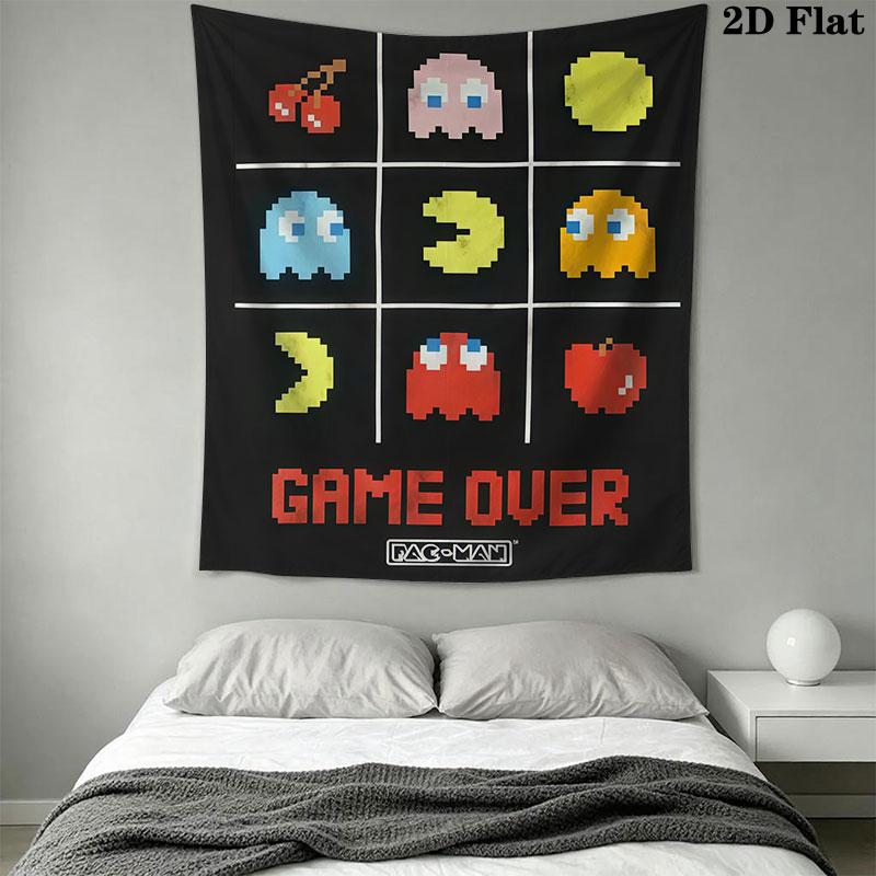 Pac-Man F Wall Hanging Printed Fabric Blanket Decorative Tapestries for Bedroom Living Room Home Decor