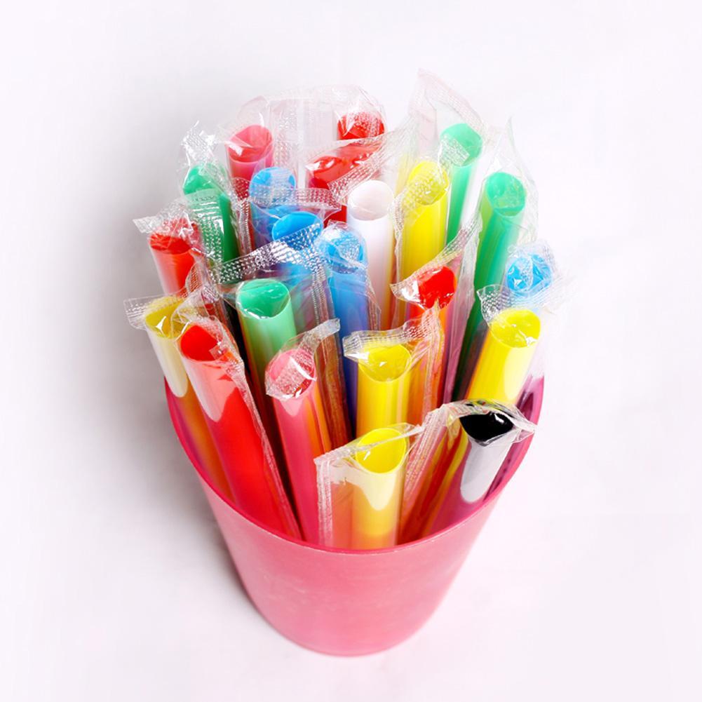 Big Milkshake Straws Party Wedding Bar Home Large Color Black Milk Tea Straws White Drinking Straws Bubble Tea Straw