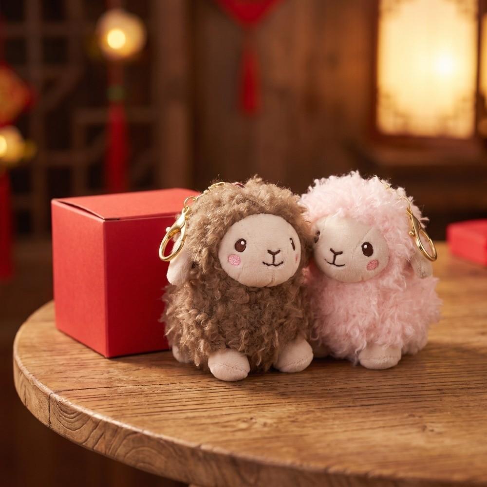 Sheep Sheep Plush Pendant Lamb Soft Lamb Doll Ornament Mini Sheep Plush Keychain Chinese New Year
