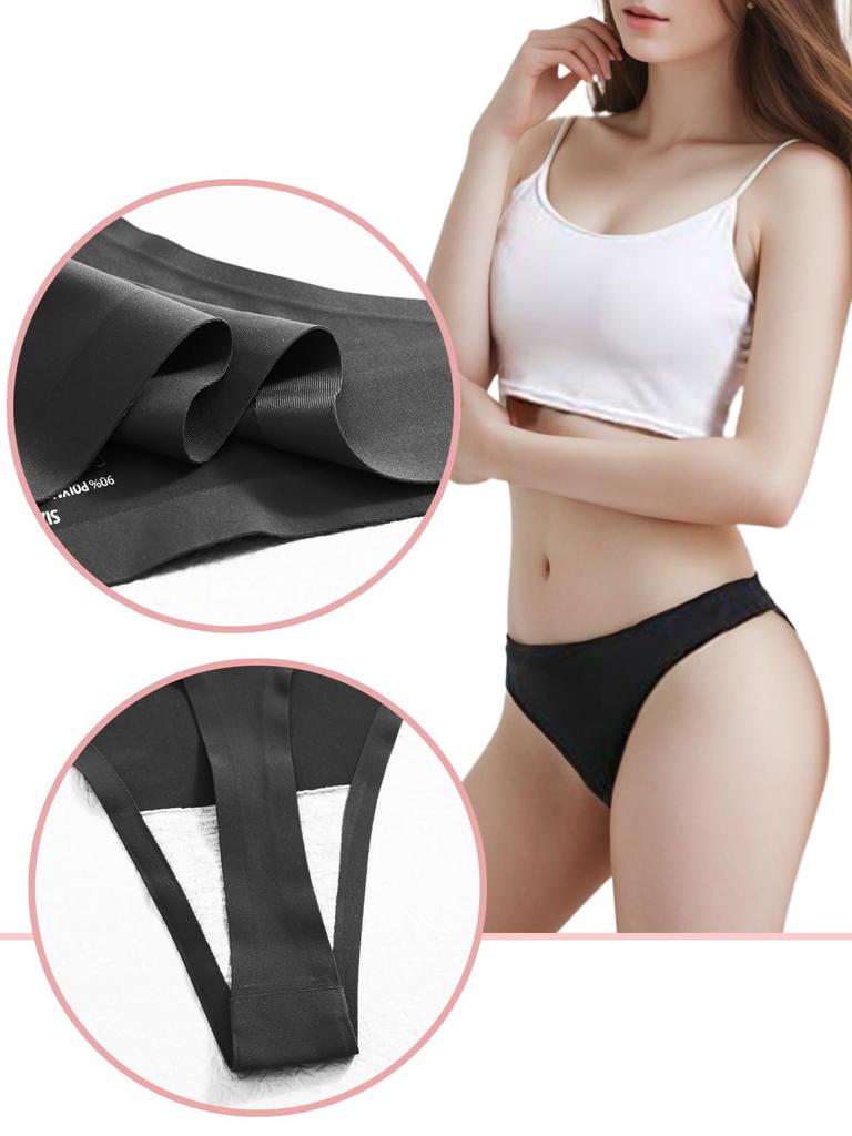 ENALIHI Beautiful Cotton Highly Stretchy Butt Sexy Style Black Women's T-Back Panties, Buttocks, Panties, Cute, Breathable, Underwear, Lifting,