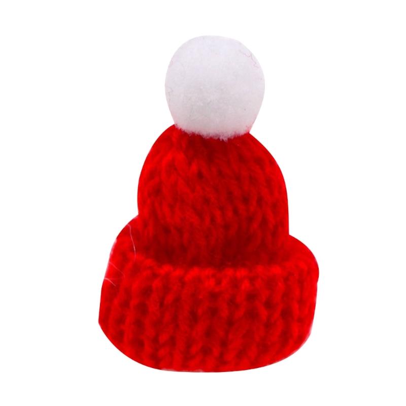 Bundle of 10 Mini Knitted Hats Clothing Accessories and Children Hair Accessories for DIY Decorative Crafts Household