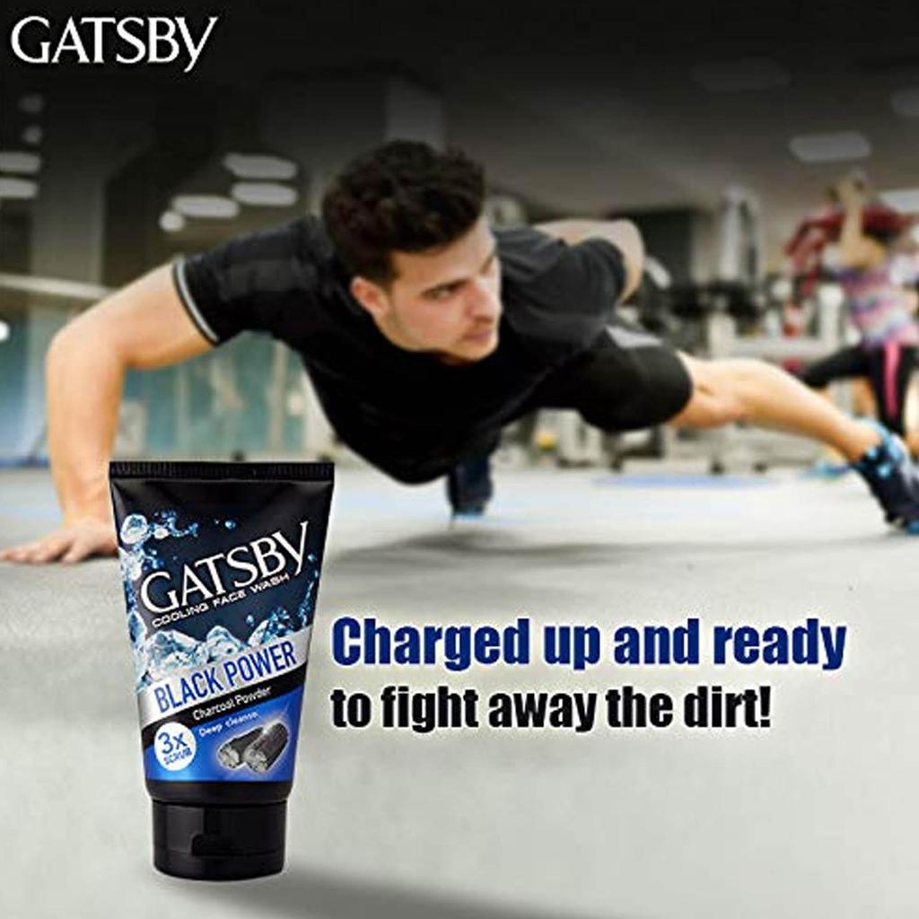 Gatsby Chladivý čisticí gel na obličej Perfect Clean s dřevěným uhlím a 3x peeling pro mastnou pleť hloubkové čištění 100ml Balení po 1