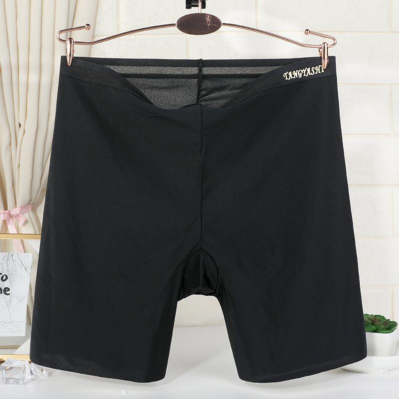 Große Größe Damen Sommer Eis Seide Nahtlose Sicherheits-Shorts zur Vermeidung von Entblößung Hohe Taille Ultradünne Boxer-Briefs