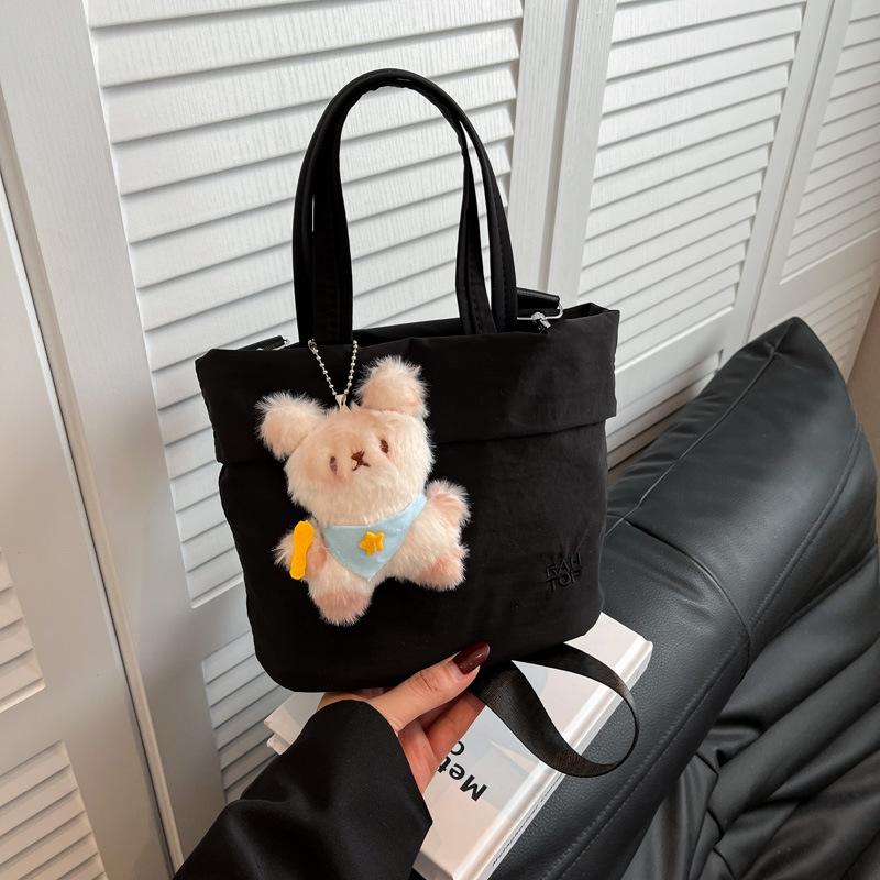 Canvas bag women's large-capacity new summer messenger bag casual high-end versatile portable bucket bag