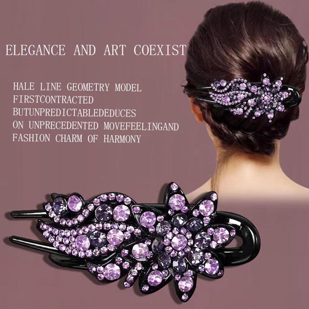 Rhinestone Duckbill Hair Clip: Retro Korean Style Headwear for Women