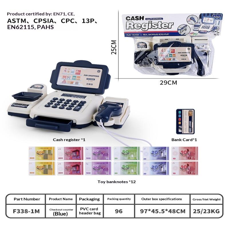 

1 Набор Детских Игрушек Детский Пазл Модель Кассы Супермаркета Кассир Подарок на День Рождения для Мальчиков и Девочек Кассовый Аппарат Супермаркета A2