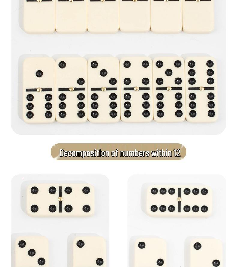 Children's Bamboo Domino Set - Educational Drawer Box Game for Parent-Child Interaction