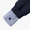 Women's Striped Lapel Faux Two-Piece Sweatshirt