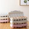 2Pcs Egg Organizer 18 Hole Plastic Storage Box Refrigerator Friendly Size Stackable Freshness Preserving Egg Container Anti