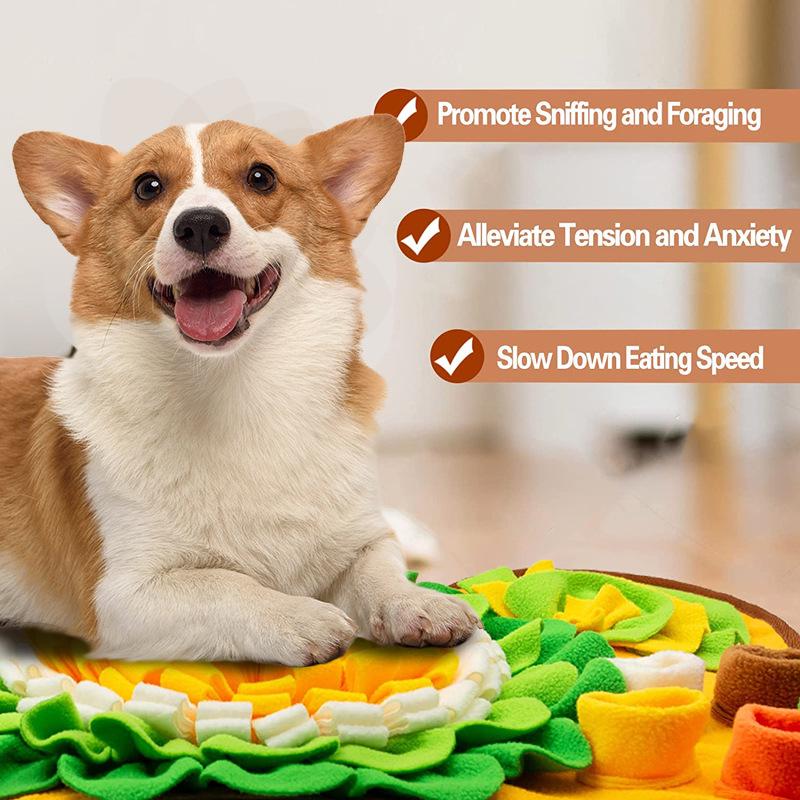 Bone-Shaped Dog Sniffing Mat: Olfactory Training & Puzzle Slow Feeder Toy