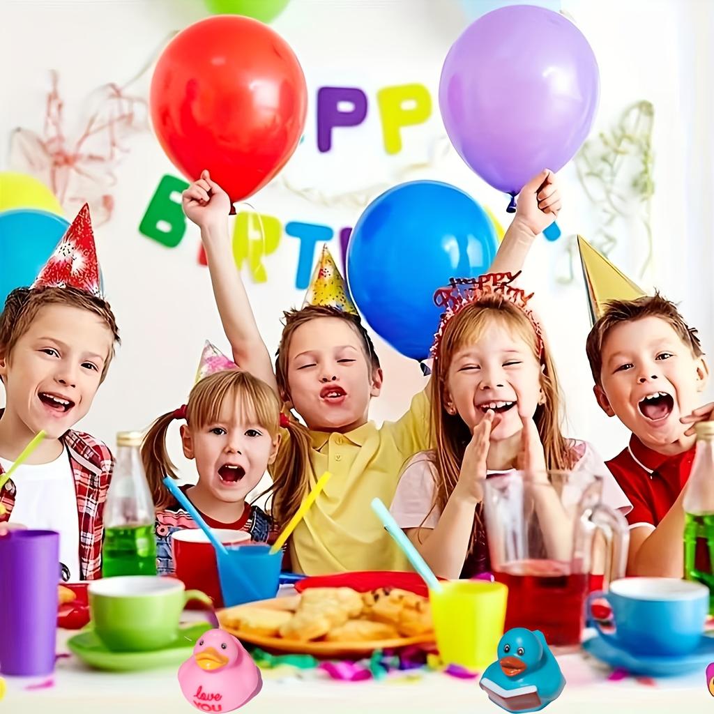 Opakowanie 100 sztuk Kolorowe kaczuszki gumowe 2 cale, zabawne zabawki kaczuszki z unikalnymi akcesoriami dla dzieci, na urodziny, przyjęcia Ilość hurtowa, hurtowe zabawki kaczuszki gumowe