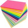 NESCCI 12 Pads Lined Sticky Notes 4x6 Sticky Notes with Lines Self-Stick Note Pads 12 Bright Multi Colors Big Rectangular Sticky Note for