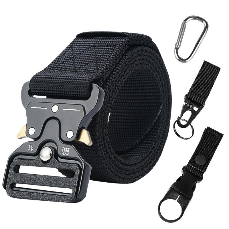 Elastic Tactical Nylon Belt with Alloy Buckle, Popular for Outdoor Use, Customizable Size