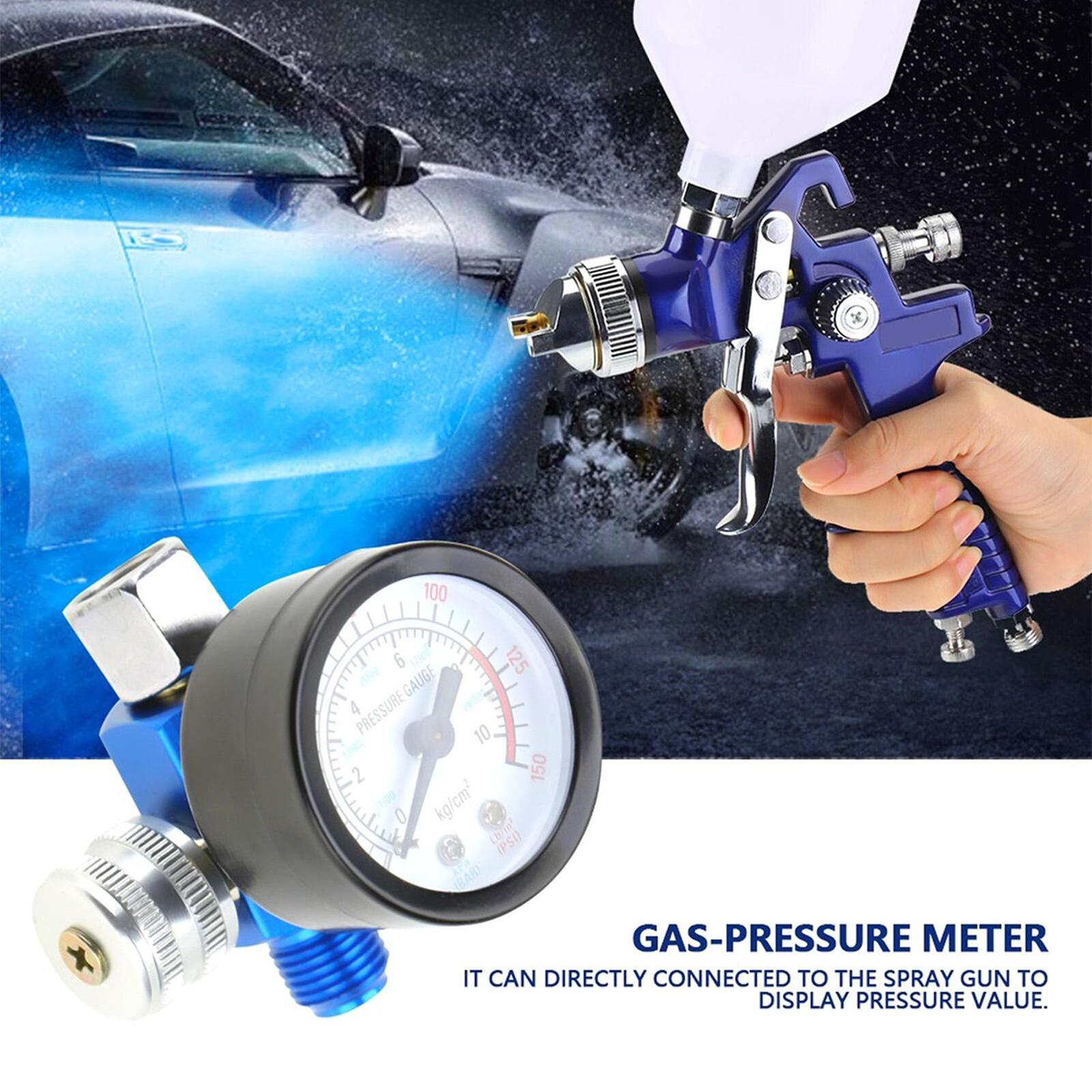 

1/4” Spray Paint Pressure Regulator Pressure Gauge Pneumatic Tool Accessory Spray Regulator Spray Accessory One Size
