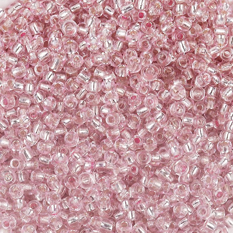 Forsølvede 3 mm glassfrøperler for DIY-smykker - Flere farger