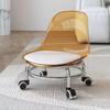 Acryl Transparent Beschichtete Stuhlrollen Hocker mit Leisen Universalrädern für Kinder und zum Schuwechsel zu Hause