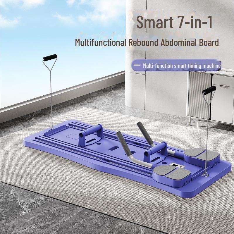 Prancha de Fitness Multifuncional com Rebound Automático para Exercício em Casa