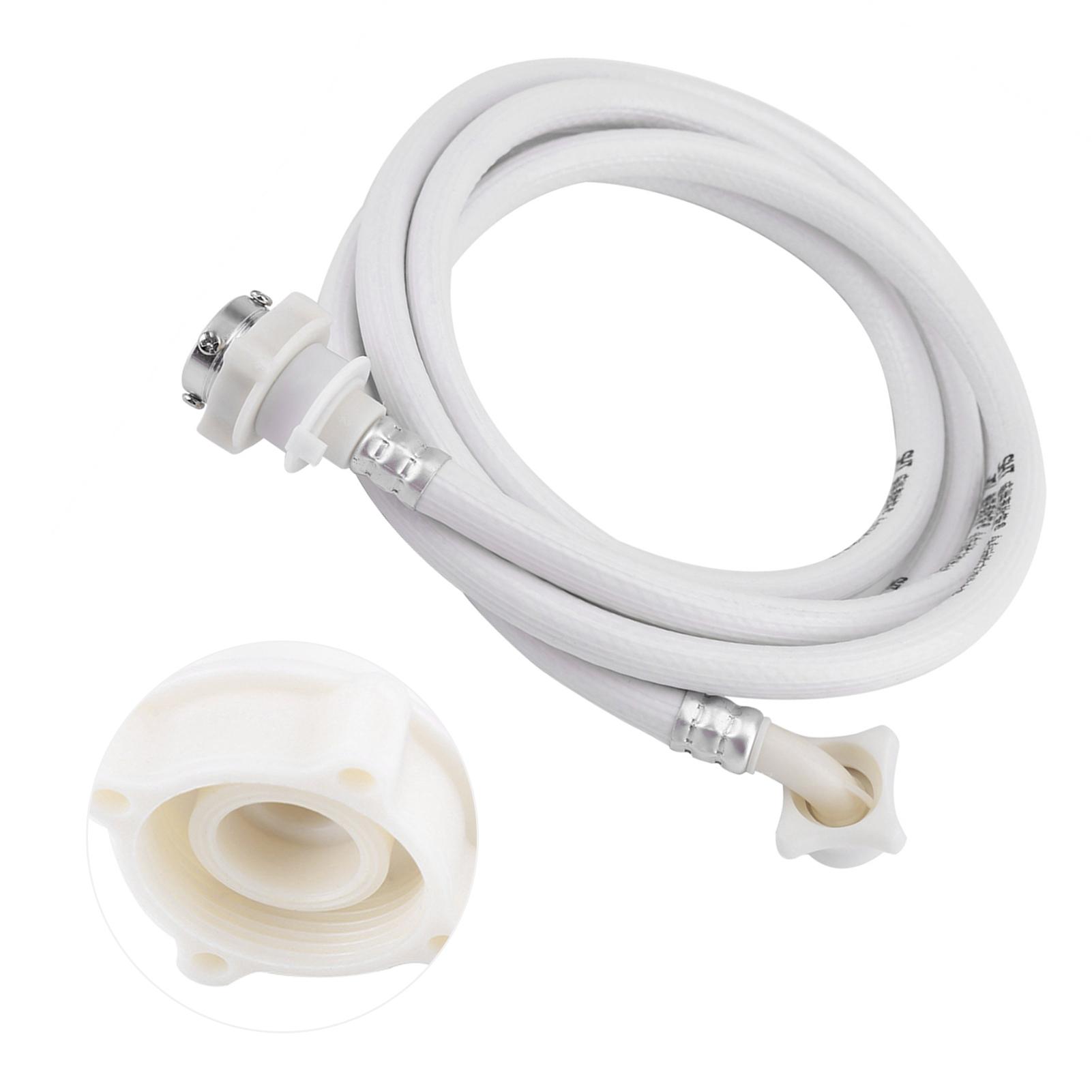 Washing Machine Water Inlet Hose Washer Pipe Tube Connector White Color   Length 2m