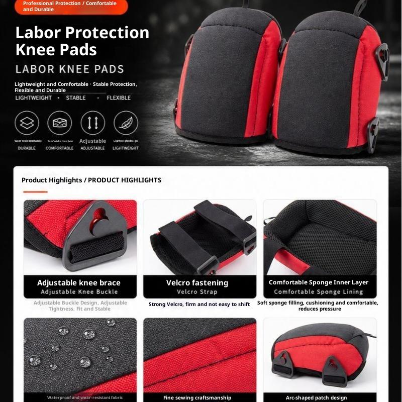 Soft Cushion Knee Pads Oxford Cloth Adjustable Waterproof Guards for Carpet Cleaning Floor Waxing Household Chores