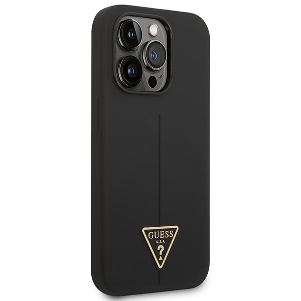 Guess Guhcp14Xsltgk Iphone 14 Pro Max6,7 Czarny/Black Hardcase Silicone Triangle