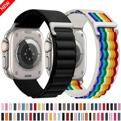 Alpine Loop Armband für Apple Watch Ultra 3 Band 49mm 11 10 9 8 7 46mm 42mm 45mm 41mm Nylon Sportarmband iWatch 6 5 SE 44mm Gürtel