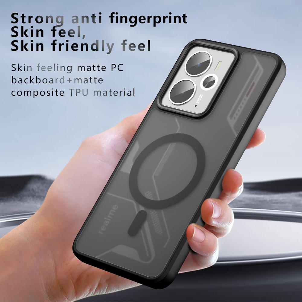 For Magsafe Magnetic Wireless Charging Case For Realme 14 14T Neo7X Realme14 Realme14T Shockproof Matte Back Cover Coque