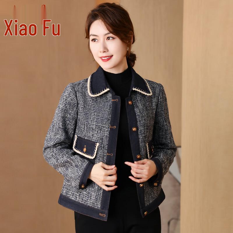 Women s Elegant Short Woolen Jacket 4XL