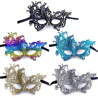 2025 Halloween Halbgesichtsmaske Luxus Maskerade Frauenkleid Weihnachtsfeier Cosplay Dekoration Augenmaske Nachtclub Spitzenmaske