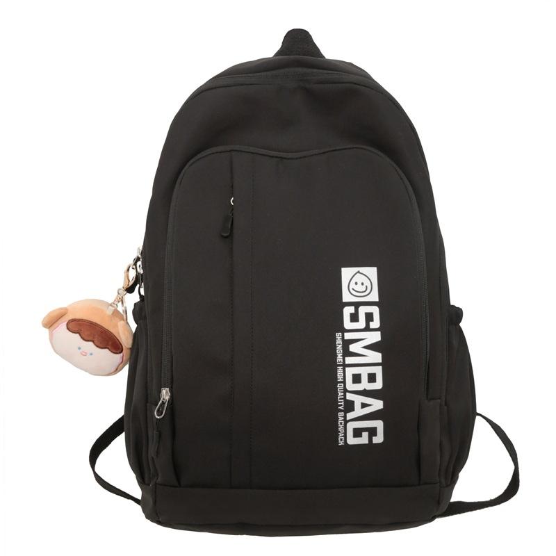

School bag Female college student casual large-capacity backpack Male junior high school high school student niche design travel backpack single pack