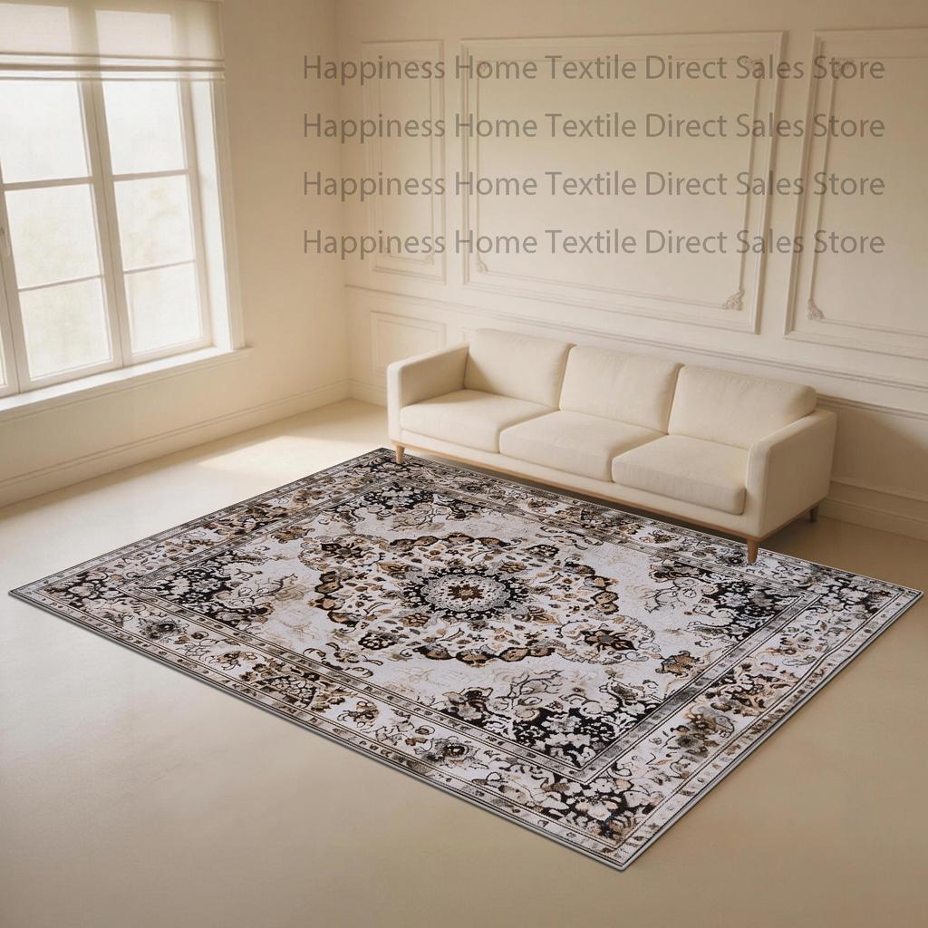 Persian Retro Geometric Large Living Room Carpet Washable Non-slip Decoration Home Kitchen Rug Soft Fluffy Bedroom Floor Mats