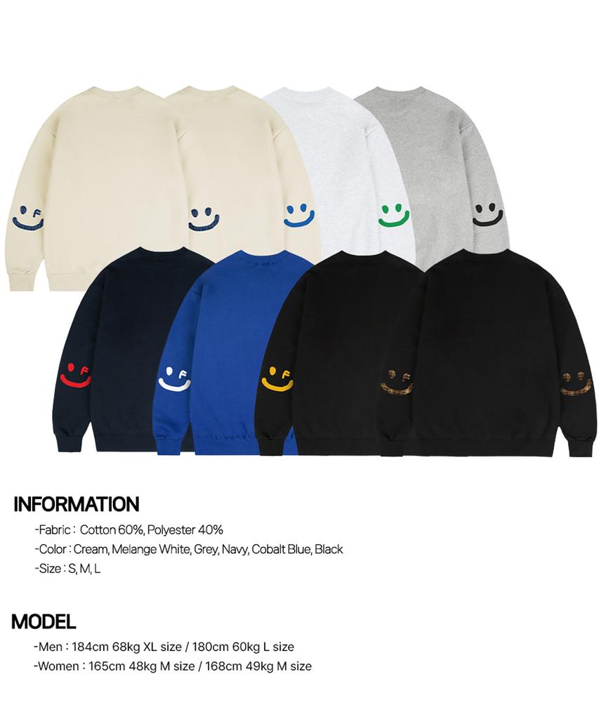 GRAVER [Unisex] Elbow Smile Drawing Sweatshirt_5 Colors
