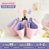 Color Plastic Automatic Foldable Compact Dual-Use Sun Umbrella