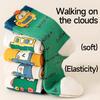 5Pairs Children Socks Childhood Fun Car Bright Color Soft Elasticity Abrasion Resistance Leisure Middle Sports Socks 1-16Years
