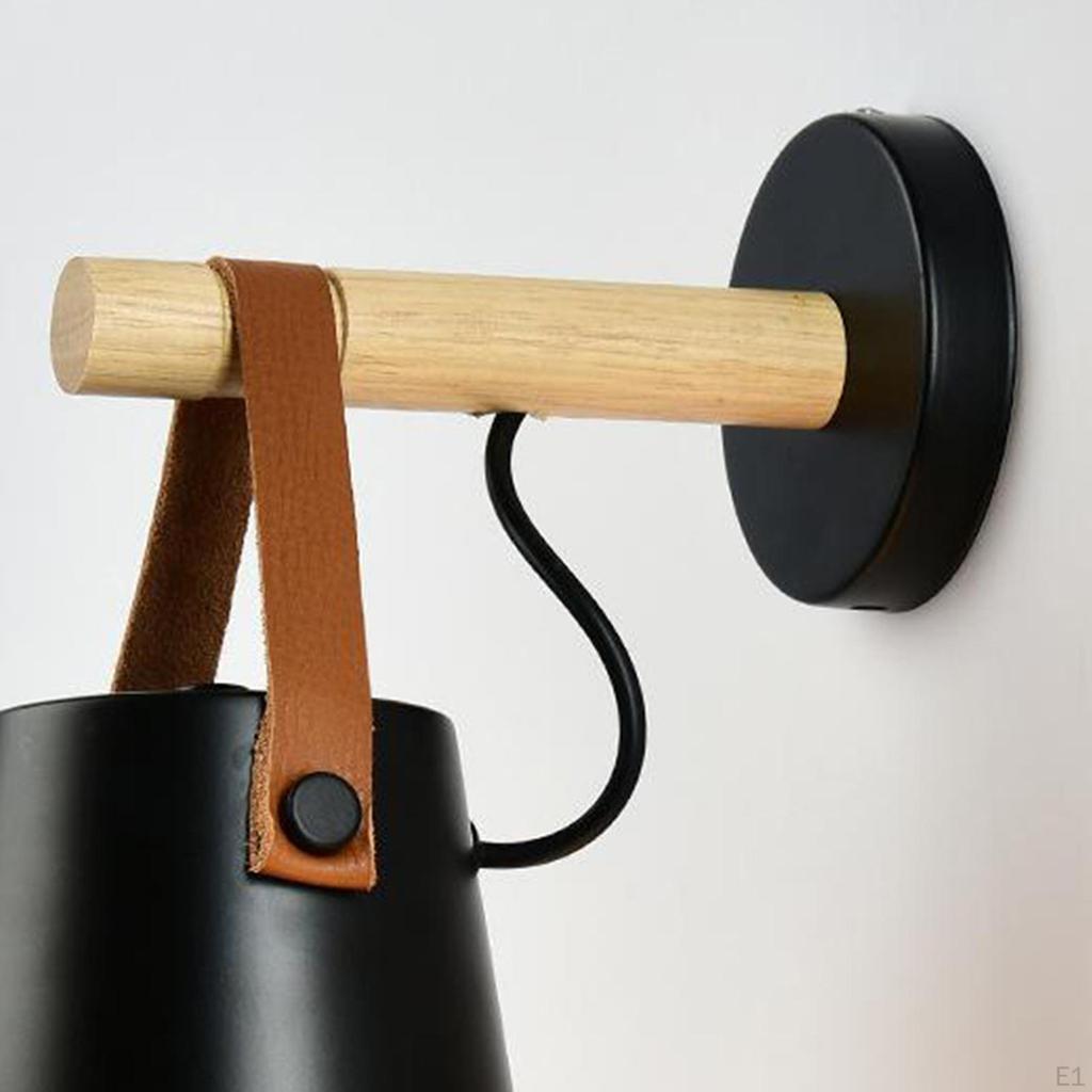 Applique Moderne din Lemn Piele Lămpi Decorative E27 Corp de Iluminat Baza pentru Sufragerie Dormitor