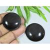 2Pcs 151Cts. Natural Rainbow Obisidan Round Cabochon Gemstone 33X33-35X35MM A-90
