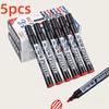 5-Pack Heavy Duty Permanent Markers - Industrial-Grade Quick-Drying Oil-Based Ink, Suitable for Labeling, Drawing, Office, Warehouse, Crafts