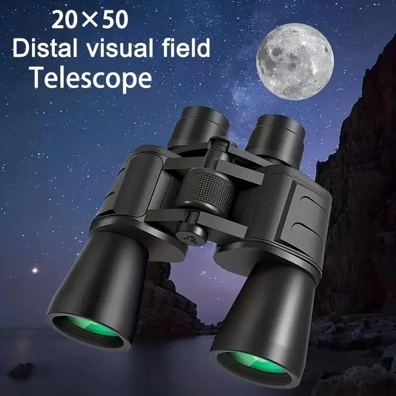 

20x50 Powerful Binoculars Long Range Telescopezoom Hd Bak4 High Magnification Professionalmonocular For Tourism чорний