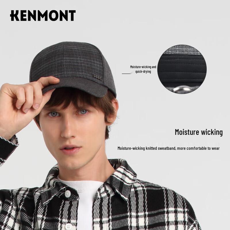 Kamon Men s Retro Plaid Wool Baseball Cap 58.5