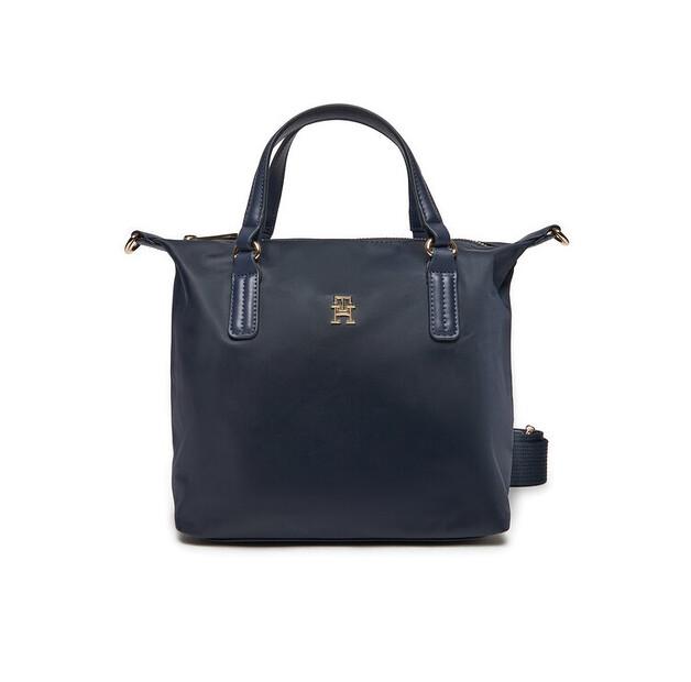 Bag Tommy Hilfiger Tommy Hilfiger Poppy Th Small Tote AW0AW15640 Dark Blue
