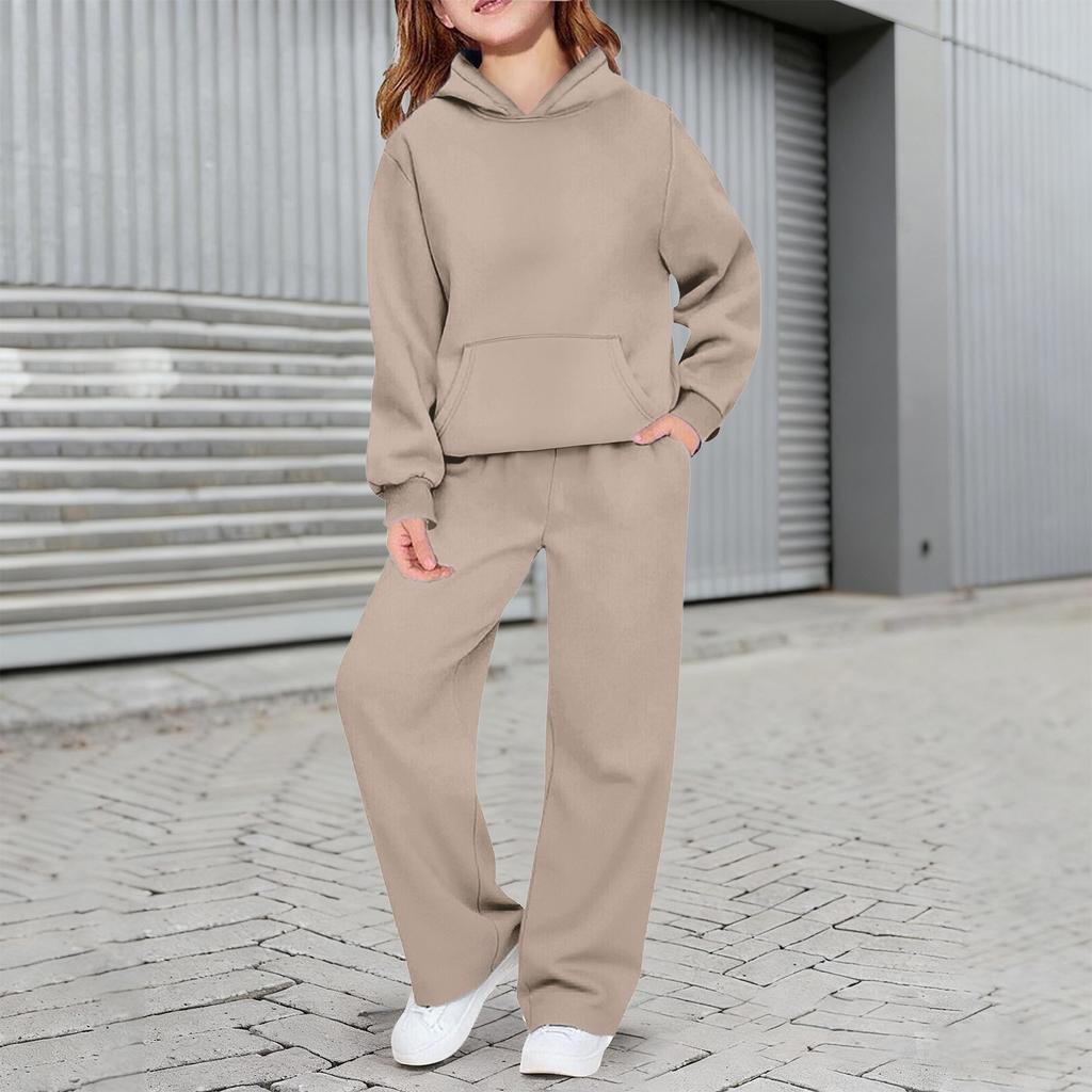 Kapuzenpullover und Hose Set für Jungen Mädchen Alter 6-12 Sportbekleidung Outfit